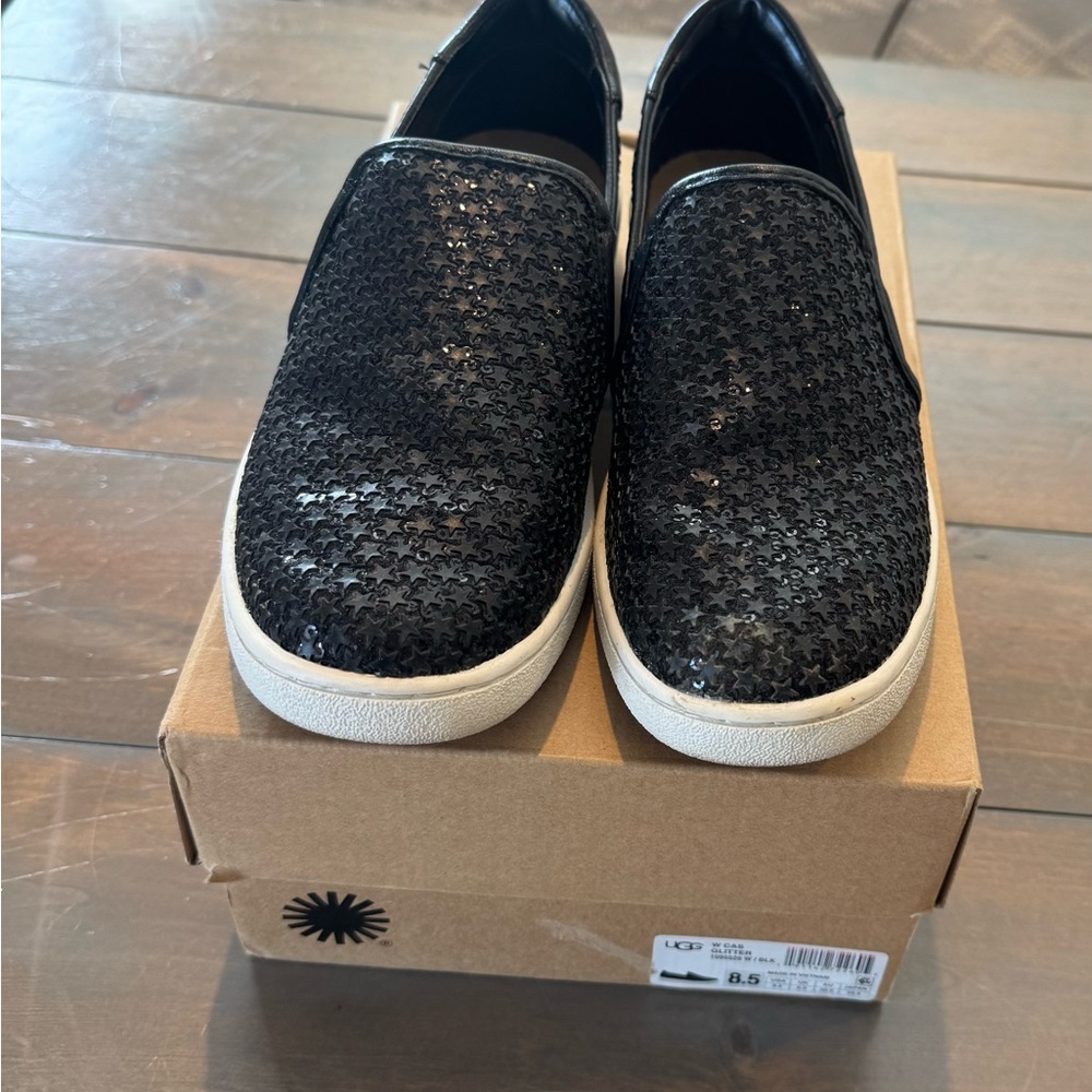 UGG Black Sequin Slip-On Sneakers